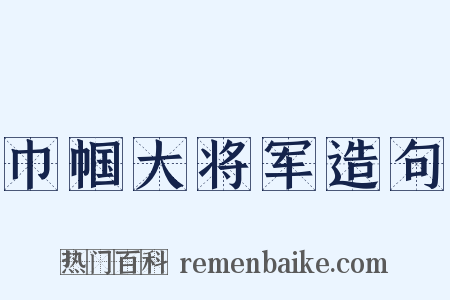 巾帼大将军造句是什么意思的图片